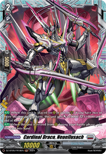 (FR18) Cardfight Vanguard Omniscient Awakening Single: Cardinal Draco, Neuellusach [D-Format] (V.2 - Frame Rare)  Frame Rare