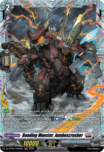(FR20) Cardfight Vanguard Omniscient Awakening Single: Bonding Monster, Jumboscrusher [D-Format] (V.2 - Frame Rare)  Frame Rare