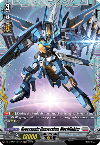 (FR21) Cardfight Vanguard Omniscient Awakening Single: Hypersonic Conversion, Machfighter [D-Format] (V.2 - Frame Rare)  Frame Rare