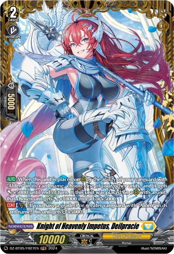 (FR27) Cardfight Vanguard Omniscient Awakening Single: Knight of Heavenly Impetus, Deilpracie [D-Format] (V.2 - Frame Rare)  Frame Rare