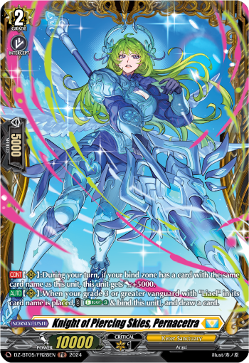 (FR28) Cardfight Vanguard Omniscient Awakening Single: Knight of Piercing Skies, Pernacetra [D-Format] (V.2 - Frame Rare)  Frame Rare