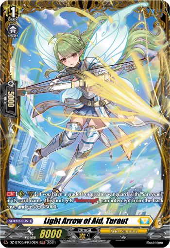 (FR30) Cardfight Vanguard Omniscient Awakening Single: Light Arrow of Aid, Turaut [D-Format] (V.2 - Frame Rare)  Frame Rare