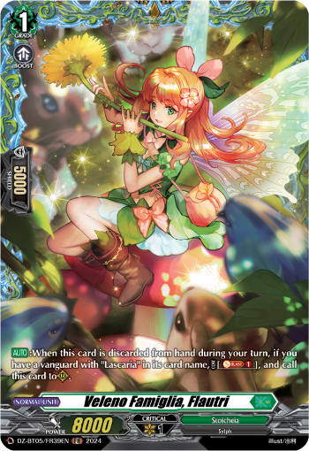 (FR39) Cardfight Vanguard Omniscient Awakening Single: Veleno Famiglia, Flautri [D-Format] (V.2 - Frame Rare)  Frame Rare