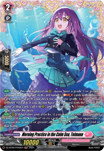 (FR42) Cardfight Vanguard Omniscient Awakening Single: Morning Practice in the Calm Sea, Tolmana [D-Format] (V.2 - Frame Rare)  Frame Rare