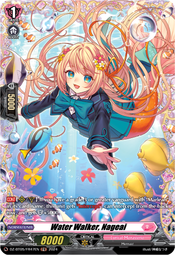 (FR47) Cardfight Vanguard Omniscient Awakening Single: Water Walker, Nageai [D-Format] (V.2 - Frame Rare)  Frame Rare