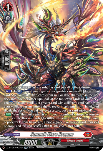 (SR03) Cardfight Vanguard Omniscient Awakening Single: Summit Flare Dragon [D-Format] (V.3 - Silver Rare)  Silver Rare