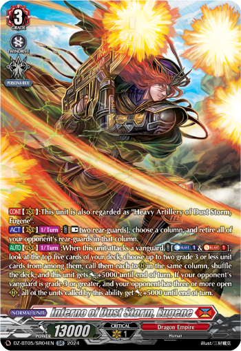 (SR04) Cardfight Vanguard Omniscient Awakening Single: Inferno of Dust Storm, Eugene [D-Format] (V.3 - Silver Rare)  Silver Rare