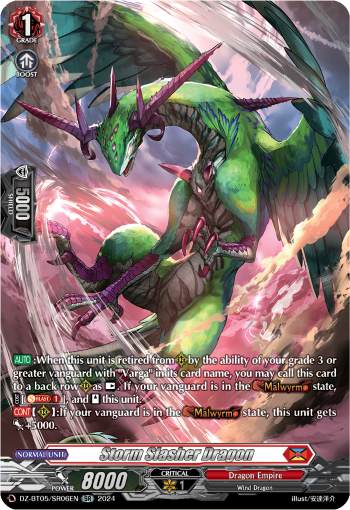 (SR06) Cardfight Vanguard Omniscient Awakening Single: Storm Slasher Dragon [D-Format] (V.3 - Silver Rare)  Silver Rare