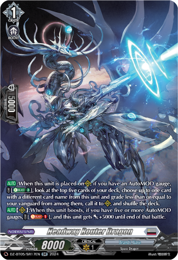 (SR17) Cardfight Vanguard Omniscient Awakening Single: Headway Router Dragon [D-Format] (V.3 - Silver Rare)  Silver Rare