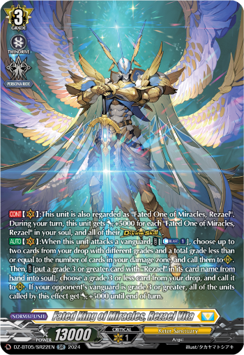 (SR22) Cardfight Vanguard Omniscient Awakening Single: Fated King of Miracles, Rezael Vita [D-Format] (V.4 - Silver Rare)  Silver Rare