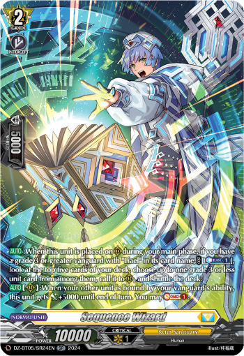 (SR24) Cardfight Vanguard Omniscient Awakening Single: Sequence Wizard [D-Format] (V.3 - Silver Rare)  Silver Rare