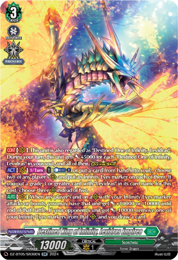(SR30) Cardfight Vanguard Omniscient Awakening Single: Destined King of Infinity, Levidras Empireo [D-Format] (V.4 - Silver Rare)  Silver Rare
