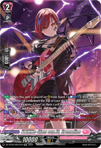 (SR37) Cardfight Vanguard Omniscient Awakening Single: FL∀MMe-Glam sup.Gt. Grenadine [D-Format] (V.3 - Silver Rare)  Silver Rare