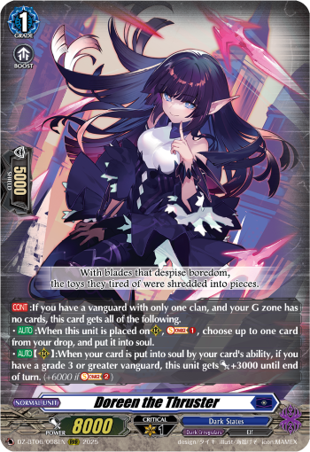 (008) Cardfight Vanguard Generation Dragenesis Single: Doreen the Thruster [D-Format] (V.1 - Triple Rare)  Triple Rare