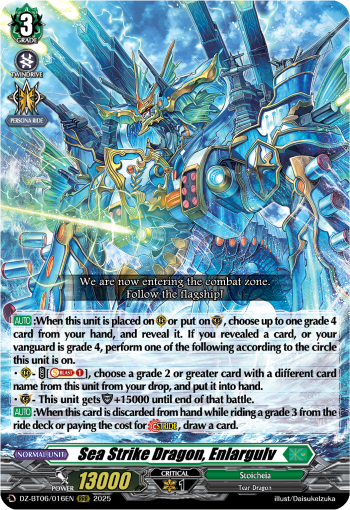 (016) Cardfight Vanguard Generation Dragenesis Single: Sea Strike Dragon, Enlargulv [D-Format] (V.1 - Triple Rare)  Triple Rare