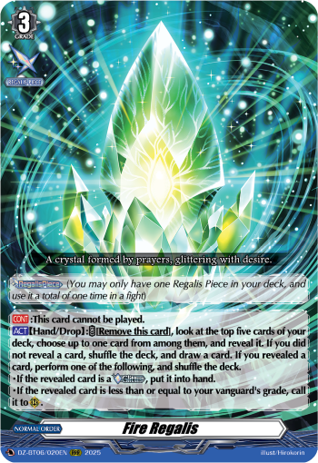 (020) Cardfight Vanguard Generation Dragenesis Single: Fire Regalis [D-Format] (V.1 - Triple Rare)  Triple Rare