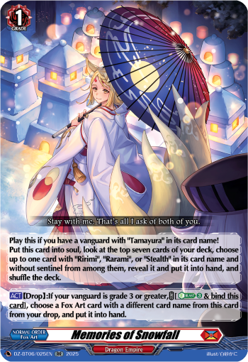(025) Cardfight Vanguard Generation Dragenesis Single: Memories of Snowfall [D-Format] (V.1 - Double Rare)  Double Rare