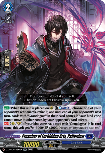 (026) Cardfight Vanguard Generation Dragenesis Single: Preacher of Forbidden Arts, Pallordow [D-Format] (V.1 - Double Rare)  Double Rare
