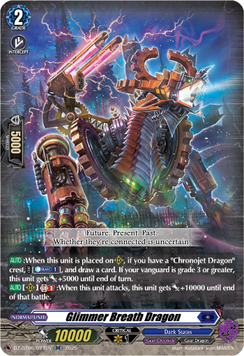 (027) Cardfight Vanguard Generation Dragenesis Single: Glimmer Breath Dragon [D-Format] (V.1 - Double Rare)  Double Rare