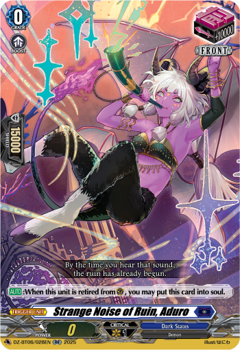 (028) Cardfight Vanguard Generation Dragenesis Single: Strange Noise of Ruin, Aduro [D-Format] (V.1 - Double Rare)  Double Rare