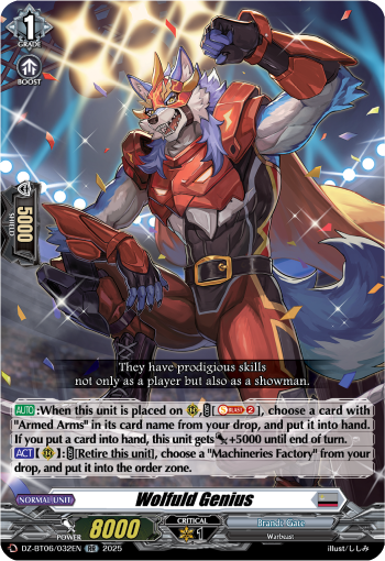 (032) Cardfight Vanguard Generation Dragenesis Single: Wolfuld Genius [D-Format] (V.1 - Double Rare)  Double Rare