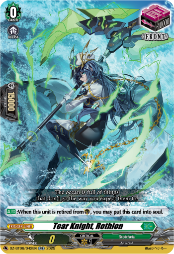 (042) Cardfight Vanguard Generation Dragenesis Single: Tear Knight, Rothion [D-Format] (V.1 - Double Rare)  Double Rare