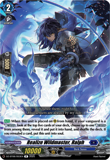 (053) Cardfight Vanguard Generation Dragenesis Single: Realize Wildmaster, Ralph [D-Format] (V.1 - Rare)  Rare