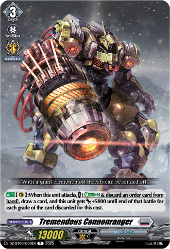 (056) Cardfight Vanguard Generation Dragenesis Single: Tremendous Cannonranger [D-Format] (V.1 - Rare)  Rare
