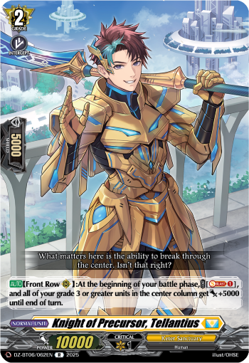 (062) Cardfight Vanguard Generation Dragenesis Single: Knight of Precursor, Tellantius [D-Format] (V.1 - Rare)  Rare
