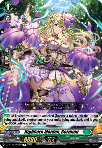 (069) Cardfight Vanguard Generation Dragenesis Single: Highborn Maiden, Germieu [D-Format] (V.1 - Rare)  Rare