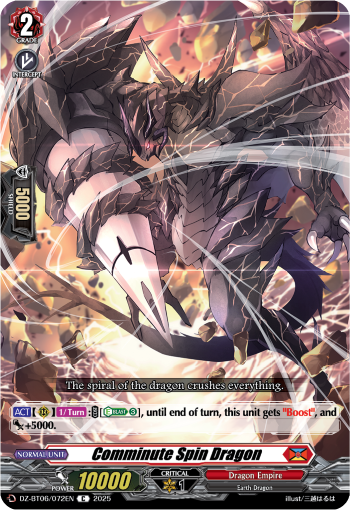 (072) Cardfight Vanguard Generation Dragenesis Single: Comminute Spin Dragon [D-Format]  Common