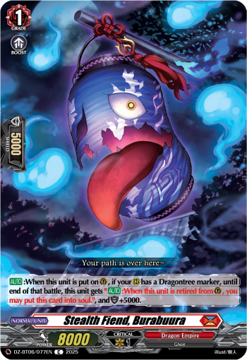 (077) Cardfight Vanguard Generation Dragenesis Single: Stealth Fiend, Burabuura [D-Format]  Common