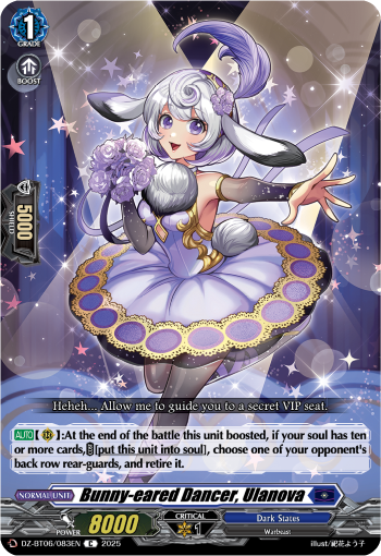 (083) Cardfight Vanguard Generation Dragenesis Single: Bunny-eared Dancer, Ulanova [D-Format]  Common