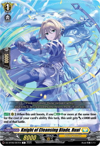 (097) Cardfight Vanguard Generation Dragenesis Single: Knight of Cleansing Blade, Rual [D-Format]  Common