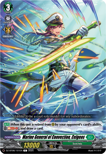 (101) Cardfight Vanguard Generation Dragenesis Single: Marine General of Convection, Celgeos [D-Format]  Common