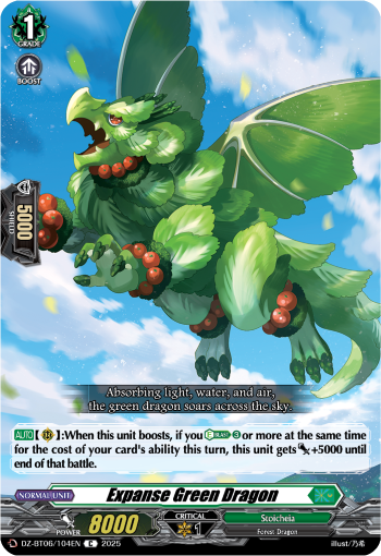 (104) Cardfight Vanguard Generation Dragenesis Single: Expanse Green Dragon [D-Format]  Common