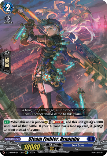 (EX10) Cardfight Vanguard Generation Dragenesis Single: Steam Fighter, Argandia [D Format]  Special EX