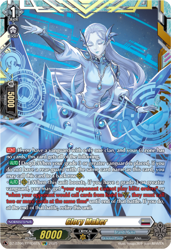 (FFR08) Cardfight Vanguard Generation Dragenesis Single: Glory Maker [D-Format] (V.2 - Double Frame Rare)  Double Frame Rare