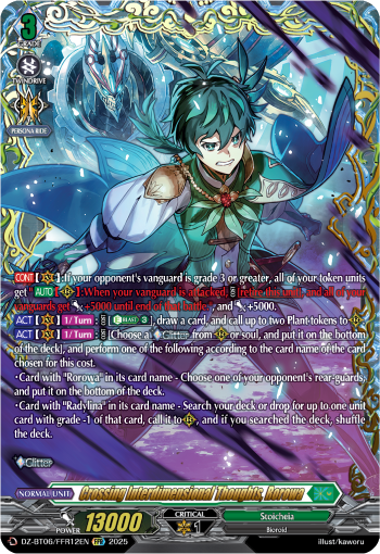 (FFR12) Cardfight Vanguard Generation Dragenesis Single: Crossing Interdimensional Thoughts, Rorowa [D-Format] (V.2 - Double Frame Rare)  Double Frame Rare