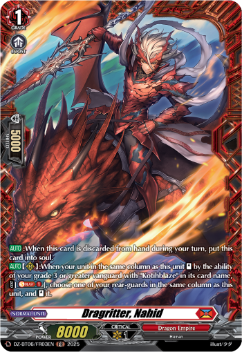 (FR03) Cardfight Vanguard Generation Dragenesis Single: Dragritter, Nahid [D-Format] (V.2 - Frame Rare)  Frame Rare