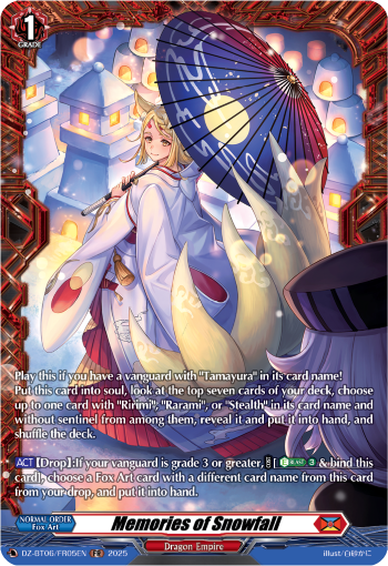 (FR05) Cardfight Vanguard Generation Dragenesis Single: Memories of Snowfall [D-Format] (V.2 - Frame Rare)  Frame Rare