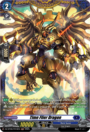 (FR16) Cardfight Vanguard Generation Dragenesis Single: Time Flier Dragon [D-Format] (V.2 - Frame Rare)  Frame Rare