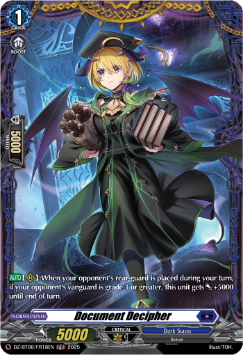 (FR18) Cardfight Vanguard Generation Dragenesis Single: Document Decipher [D-Format] (V.2 - Frame Rare)  Frame Rare