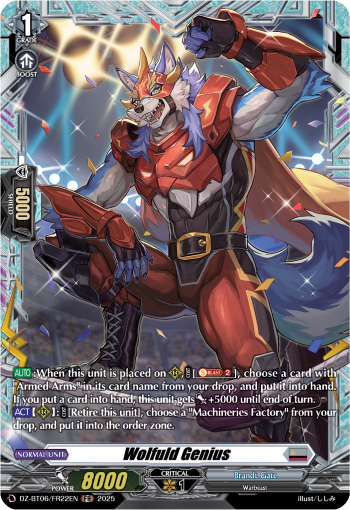 (FR22) Cardfight Vanguard Generation Dragenesis Single: Wolfuld Genius [D-Format] (V.2 - Frame Rare)  Frame Rare