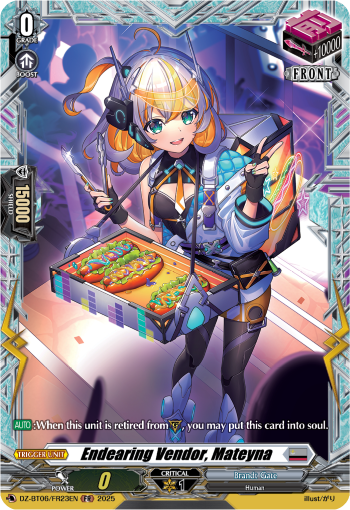 (FR23) Cardfight Vanguard Generation Dragenesis Single: Endearing Vendor, Mateyna [D-Format] (V.2 - Frame Rare)  Frame Rare