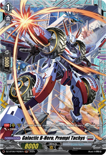 (FR28) Cardfight Vanguard Generation Dragenesis Single: Galactic B-Hero, Prompt Tachys [D-Format] (V.2 - Frame Rare)  Frame Rare