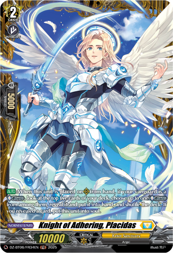 (FR34) Cardfight Vanguard Generation Dragenesis Single: Knight of Adhering, Placidas [D-Format] (V.2 - Frame Rare)  Frame Rare