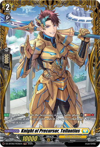 (FR35) Cardfight Vanguard Generation Dragenesis Single: Knight of Precursor, Tellantius [D-Format] (V.2 - Frame Rare)  Frame Rare