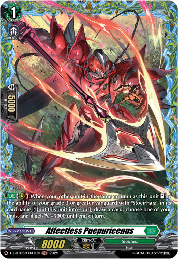 (FR41) Cardfight Vanguard Generation Dragenesis Single: Affectless Puepuricenus [D-Format] (V.2 - Frame Rare)  Frame Rare