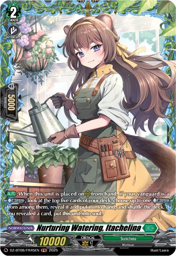 (FR45) Cardfight Vanguard Generation Dragenesis Single: Nurturing Watering, Itachelina [D-Format] (V.2 - Frame Rare)  Frame Rare